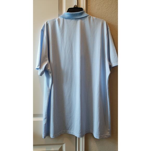 Nike Golf Dri-Fit Blue Striped Short Sleeves Polo T-shirt Size XL - Picture 4 of 11